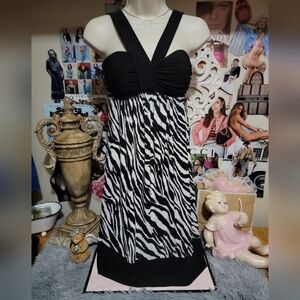 Bisou Bisou Zebra Print Dress